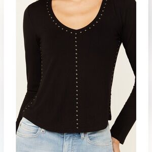 Idyllwind Black Studded Long Sleeve Top Size Large Miranda Lambert Boot Barn